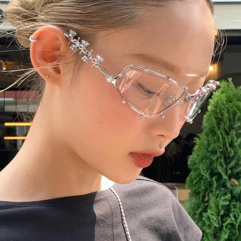 Sunglasses Cat Eye - Mode Strass Bril Vrouwen Mannen Oversized