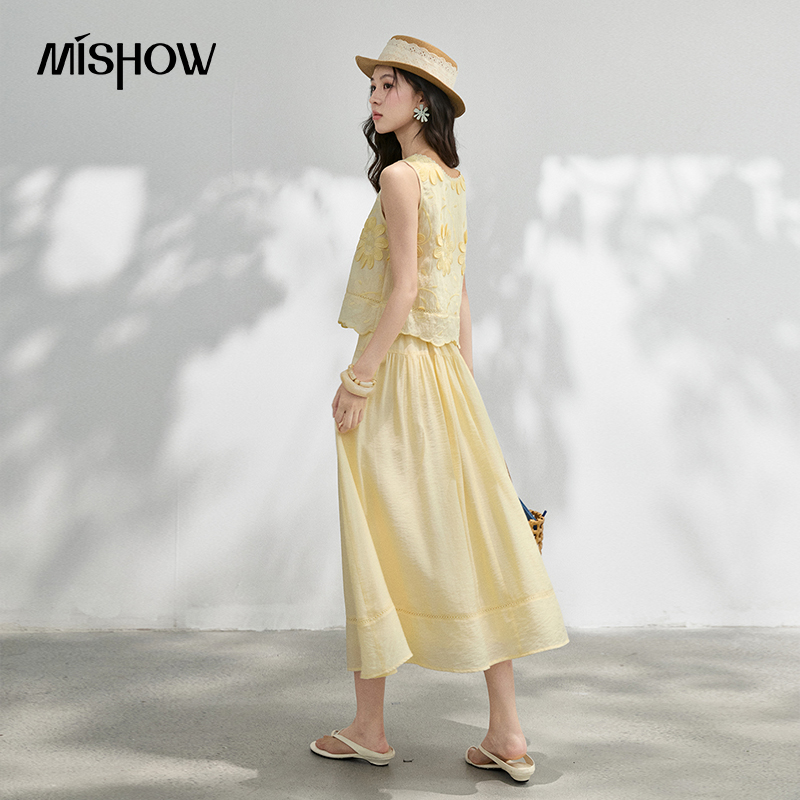 MISHOW Franse bloemenborduurwe - Midi Skirt Floral recensie en prijs