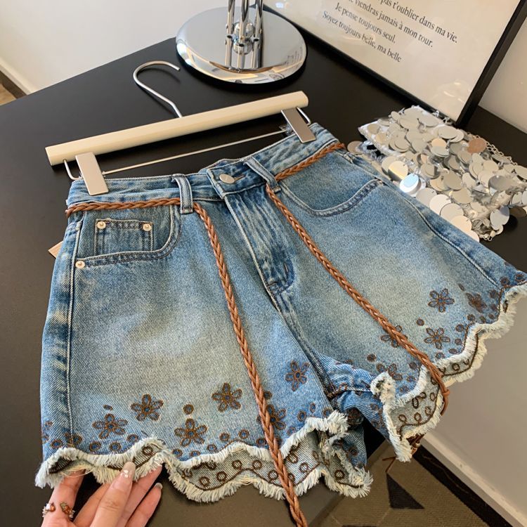 Ademende vintage denim shorts  - Shorts Denim Frayed recensie en prijs